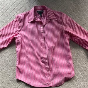 Ralph Lauren women’s Pink Striped Button-Up Shirt